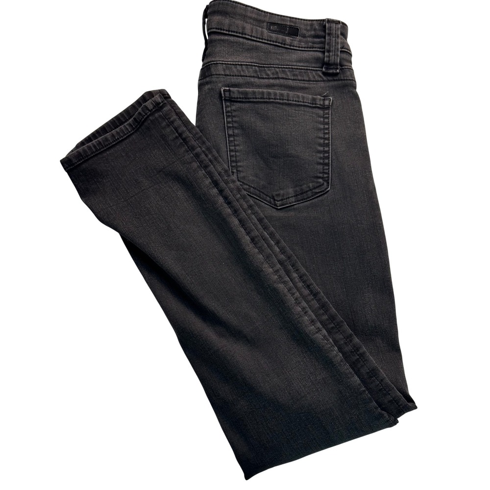 KUT from the Kloth Women Straight Leg Jeans Faded Black Size 4 Stretch Denim
